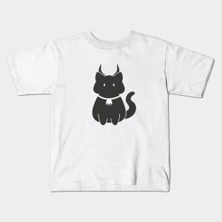 Taurus Cat Zodiac Sign (Black and White) Kids T-Shirt